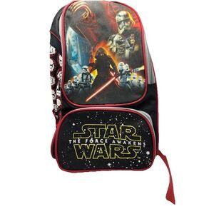 Star Wars The Force Awakens Backpack Kylo Ren Stormtroopers 12in Red and Black‎